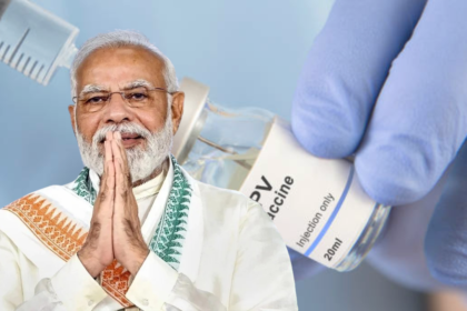 Prime Minister Narendra Modi launching the national HPV vaccination drive in Ajmer.