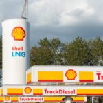 Shell LNG ship at Hazira terminal India.