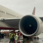 Air India flight emergency landing at Delhi airport due to technical snag.