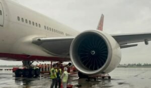 Air India flight emergency landing at Delhi airport due to technical snag.