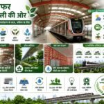 प्राकृतिक रोशनी और ग्रीन बेल्ट के साथ कानपुर मेट्रो का अत्याधुनिक और इको-फ्रेंडली एलिवेटेड स्टेशन।